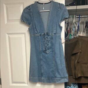 Free People Denim Blue Mini Dress